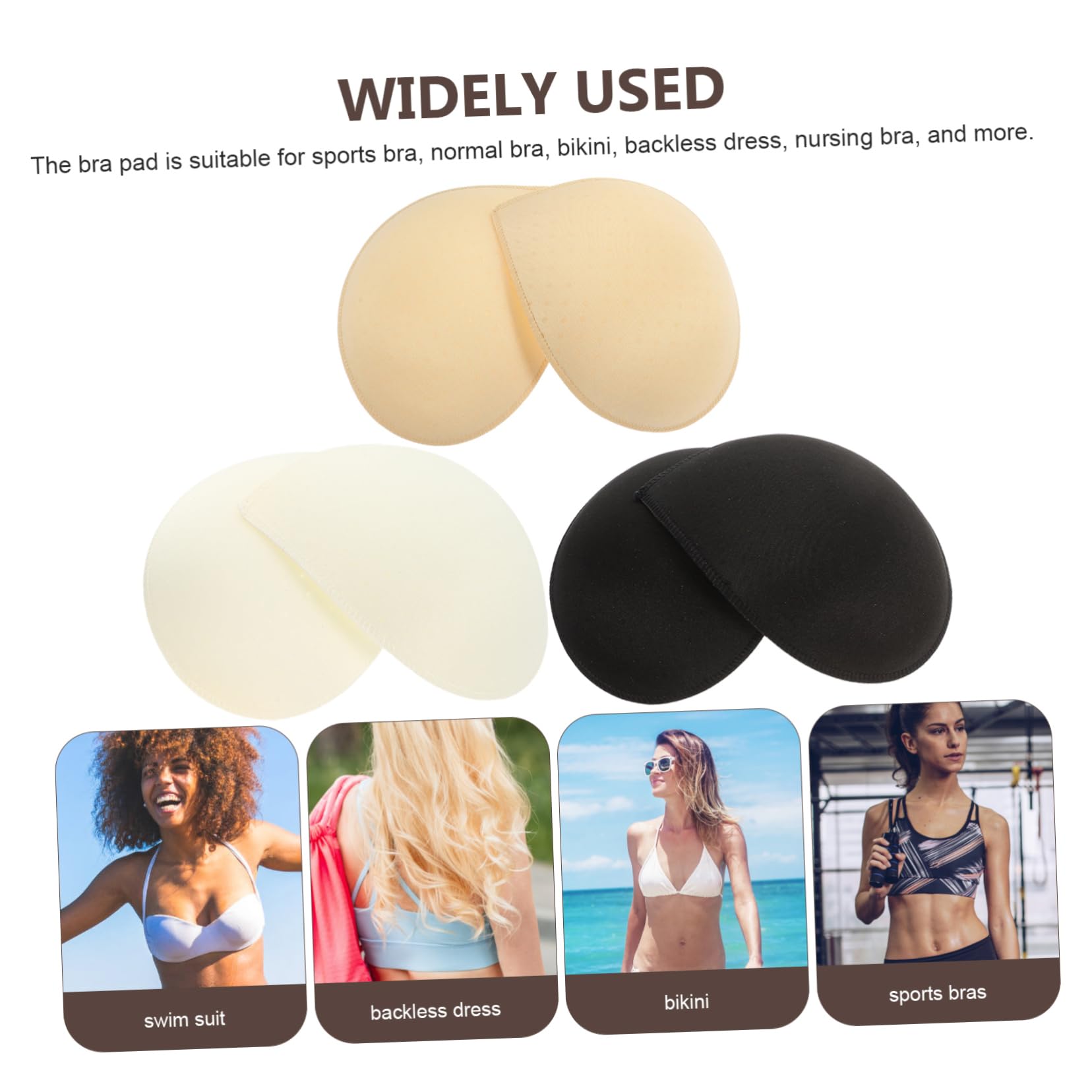VANZACK Almohadillas De Esponja Para Sostenes De Insertos De Almohadillas Cómodas Para Trajes Deportiva Accesorios De Sostenes