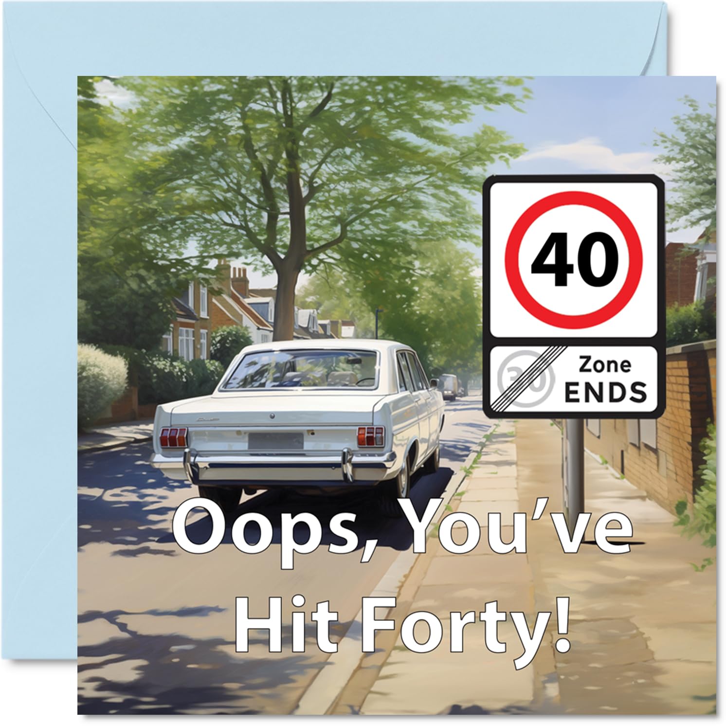 Funny 40th Birthday Cards for Men Woman - You've Hit Happy Birthday Card for Brother Sister Dad Mum Friend Colleague Uncle Auntie, 145mm Joke Banter Bday Greeting Cards