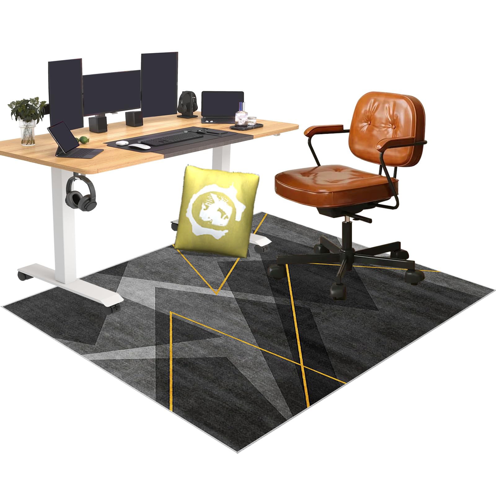 Grand tapis de chaise de bureau antidérapant 100 x 140 cm tapis protection sol