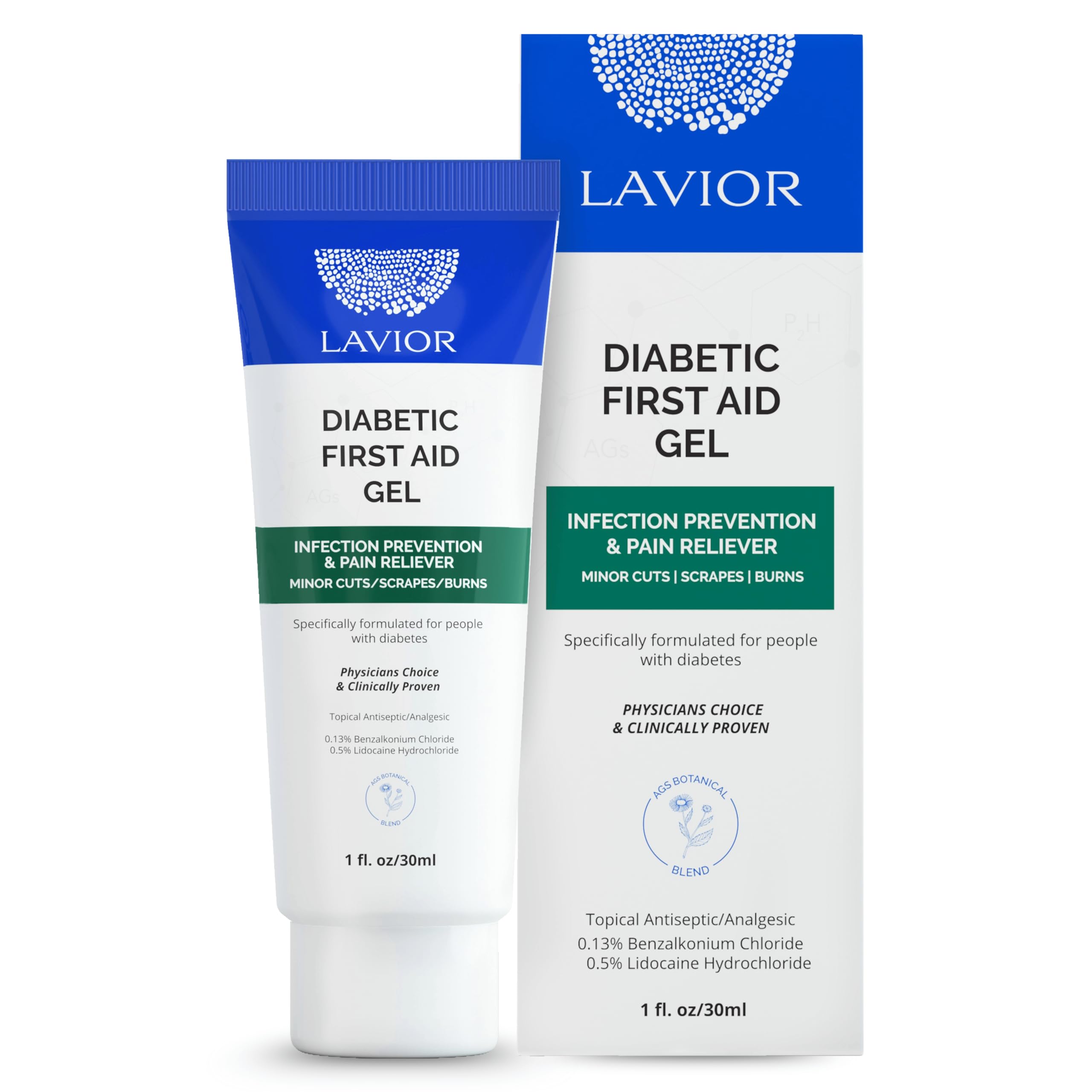 Amazon.com: Lavior Diabetic First-Aid Gel 1oz  Speeds Healing for Cuts,  Scrapes, Burns & Minor Injuries, Physician Recommended, Clinically Proven,  Hypoallergenic, Infection Prevention & Pain Relief : Health & Household