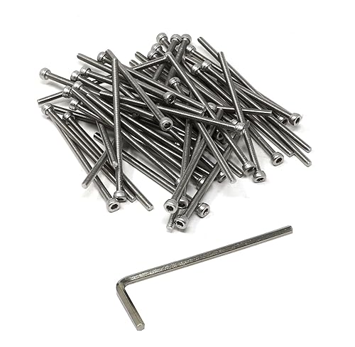 Miniatura 213 de iexcell 25 piezas M4 x 60/65/70/75/3.150 in paso de rosca 0.028 in acero inoxidable 304 cabeza hexagonal Tornillos Tornillos surtido Kit