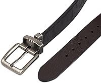 Vista 52 de Levi's Cinturón para niños grandes, cinturón reversible dos en uno informal apto para la escuela Negro/Marrón Bisel