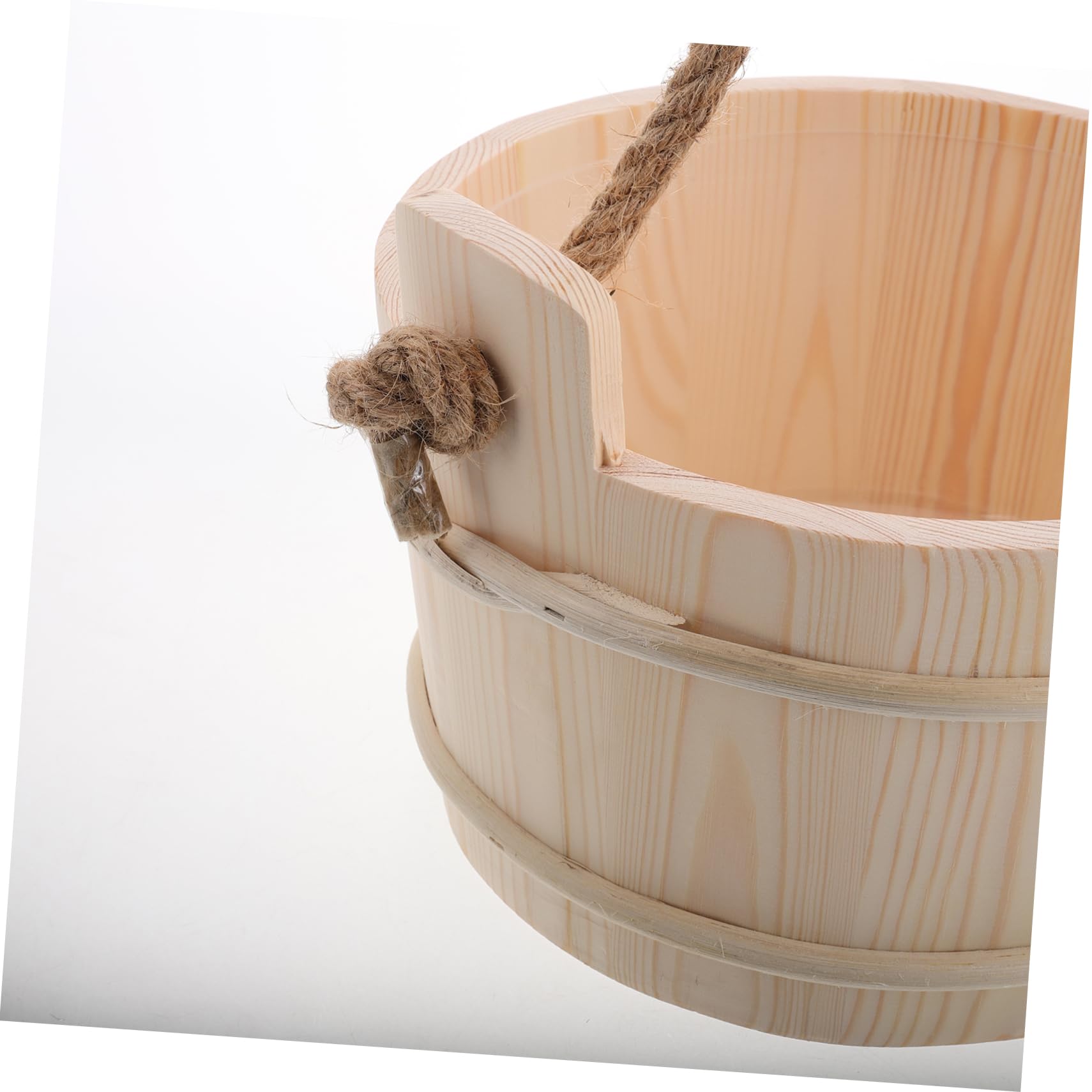 Gatuida Ensemble Seau et Louche de Sauna en Bois, Outil D’arrosage pour Hammam, Design Portable, pour Spa et Bain