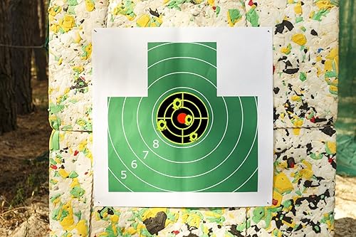 Miniatura 7 de Shooting Target Stickers, Upgraded 3 Inch Round Self Adhesive Splatter Targets Green and Black Reactive Paper Targets for Indoor and Outdoor Range,