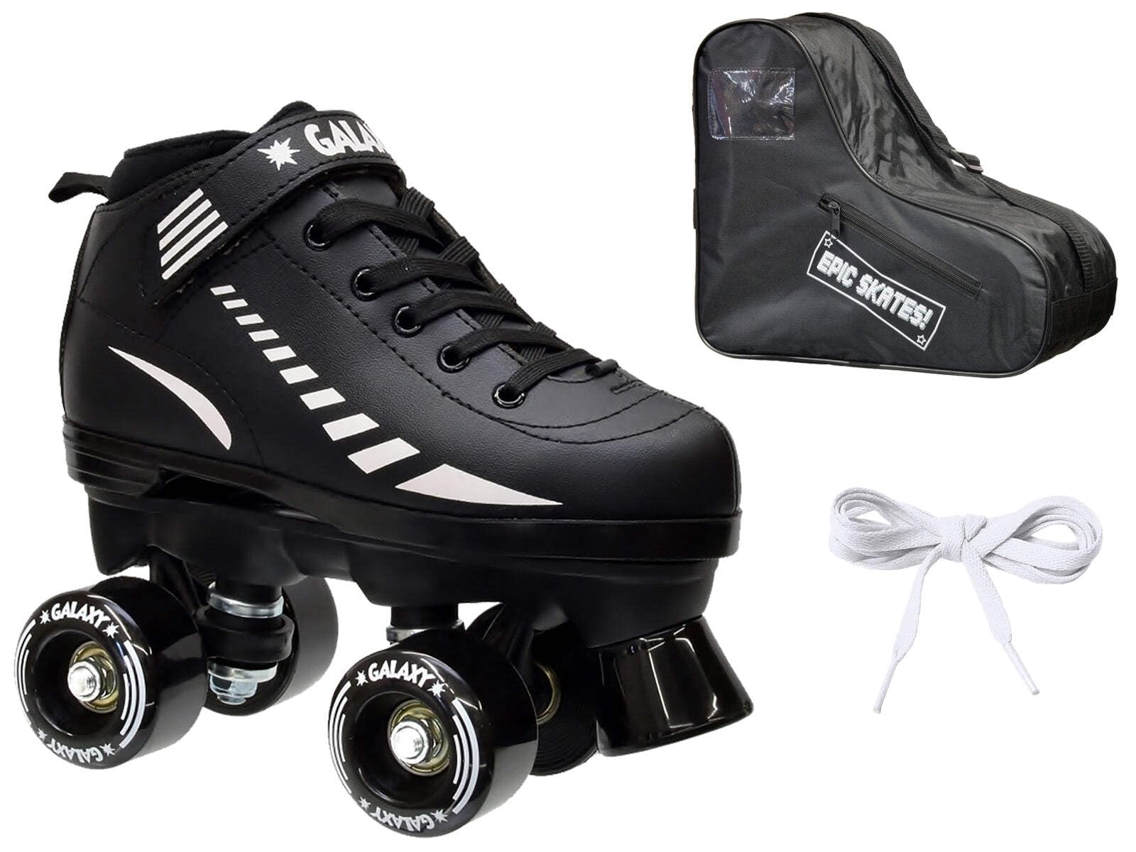 Epic Galaxy Elite Black Quad Roller Skates Package Juvenile 13