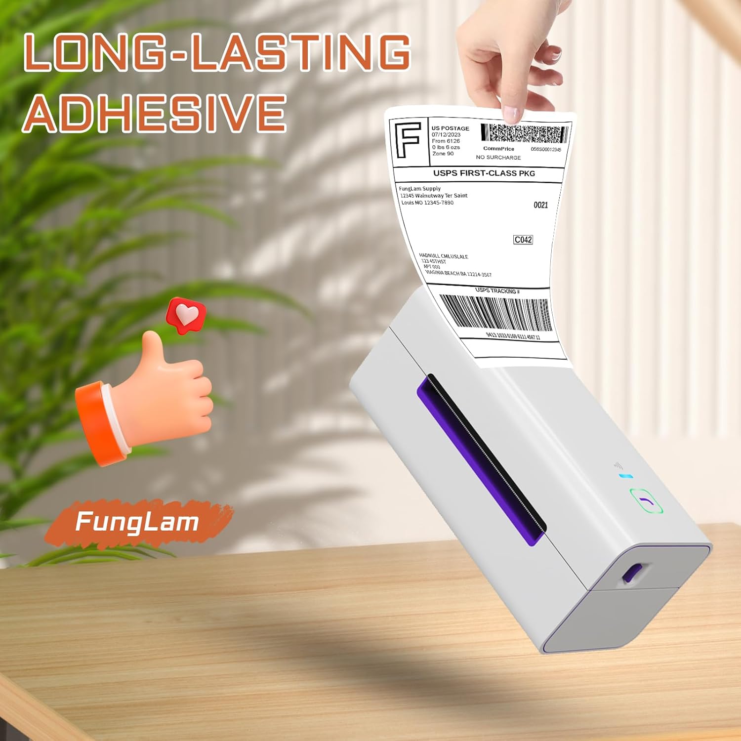 FungLam 4 Rolls 4XL Labels 4" x 6" Direct Thermal Printer Labels, Shipping Labels Compatible with LabelWriter 4XL 1744907 Thermal Postage Label Paper, 220 Labels/Roll - Image 6