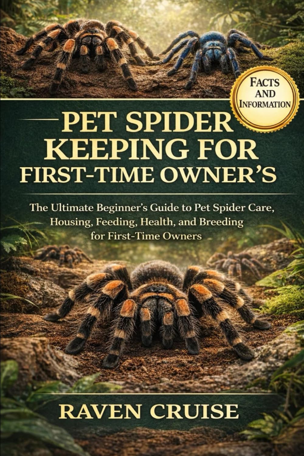 PET SPIDER KEEPING FOR FIRST-TIME OWNER'S: The Ultimate Beginner’s Guide to Pet Spider Care, Housing, Feeding, Health, and Breeding for First-Time Owners.