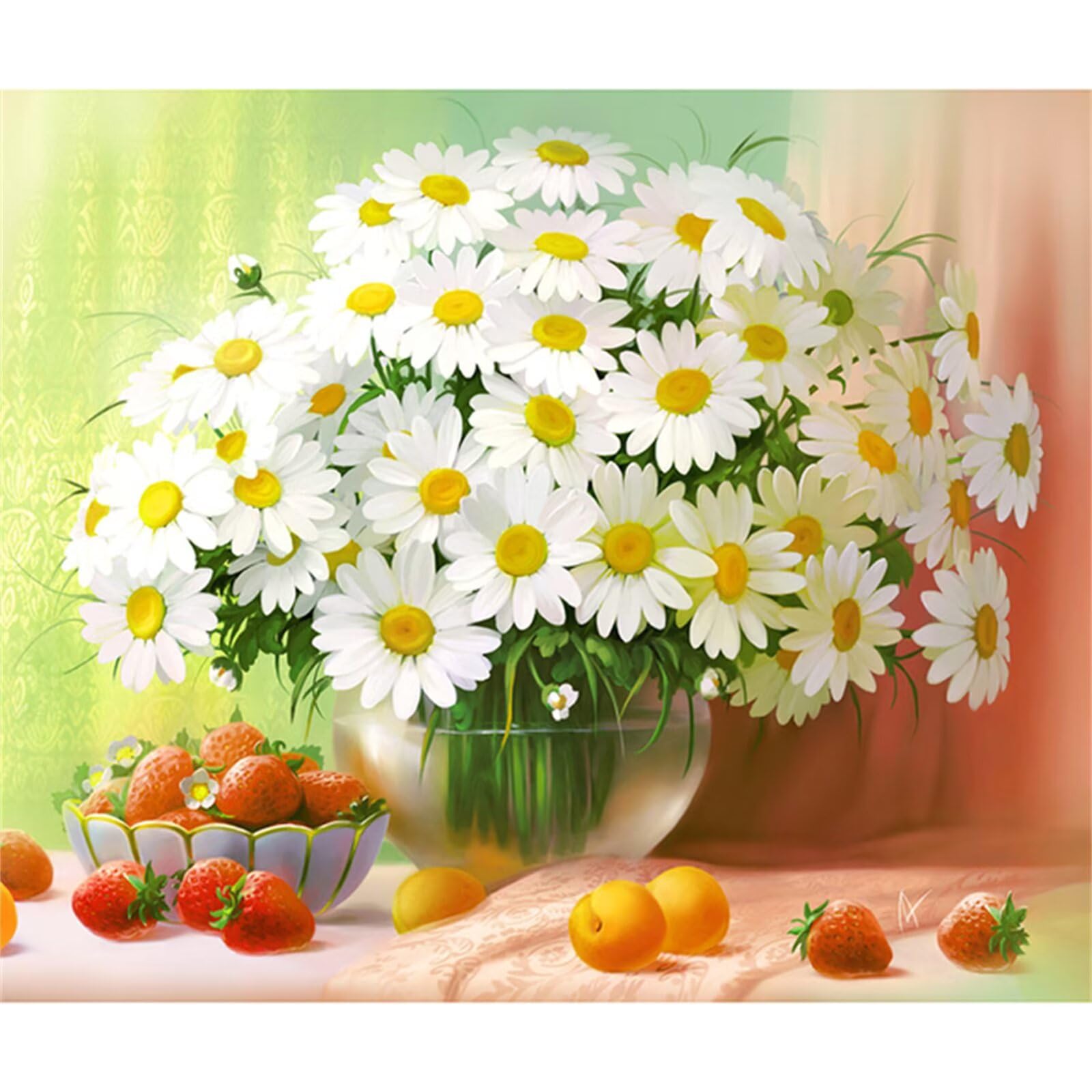 Diamond Painting 5D Fleurs 80x120cm | Kit Peinture Diamant Complet Toile Canevas Z-4431