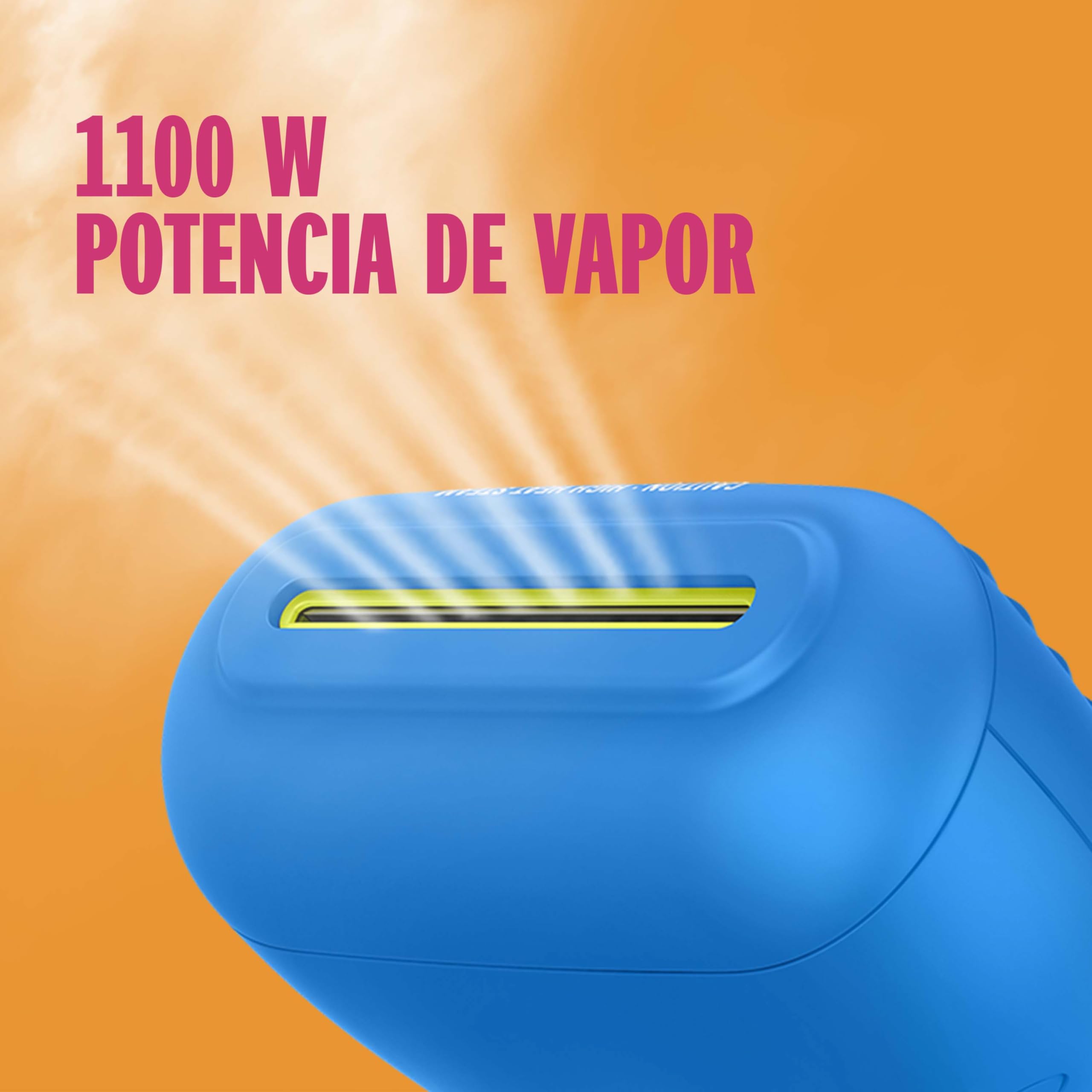 Conair GSC24BLE Plancha de vapor vertical Power Steam, Compacta y ligera, Ideal para viajar, Elimina el 99,9% de las bacterías, Calentamiento rápido, Potencia de 1100 W, Color Azul
