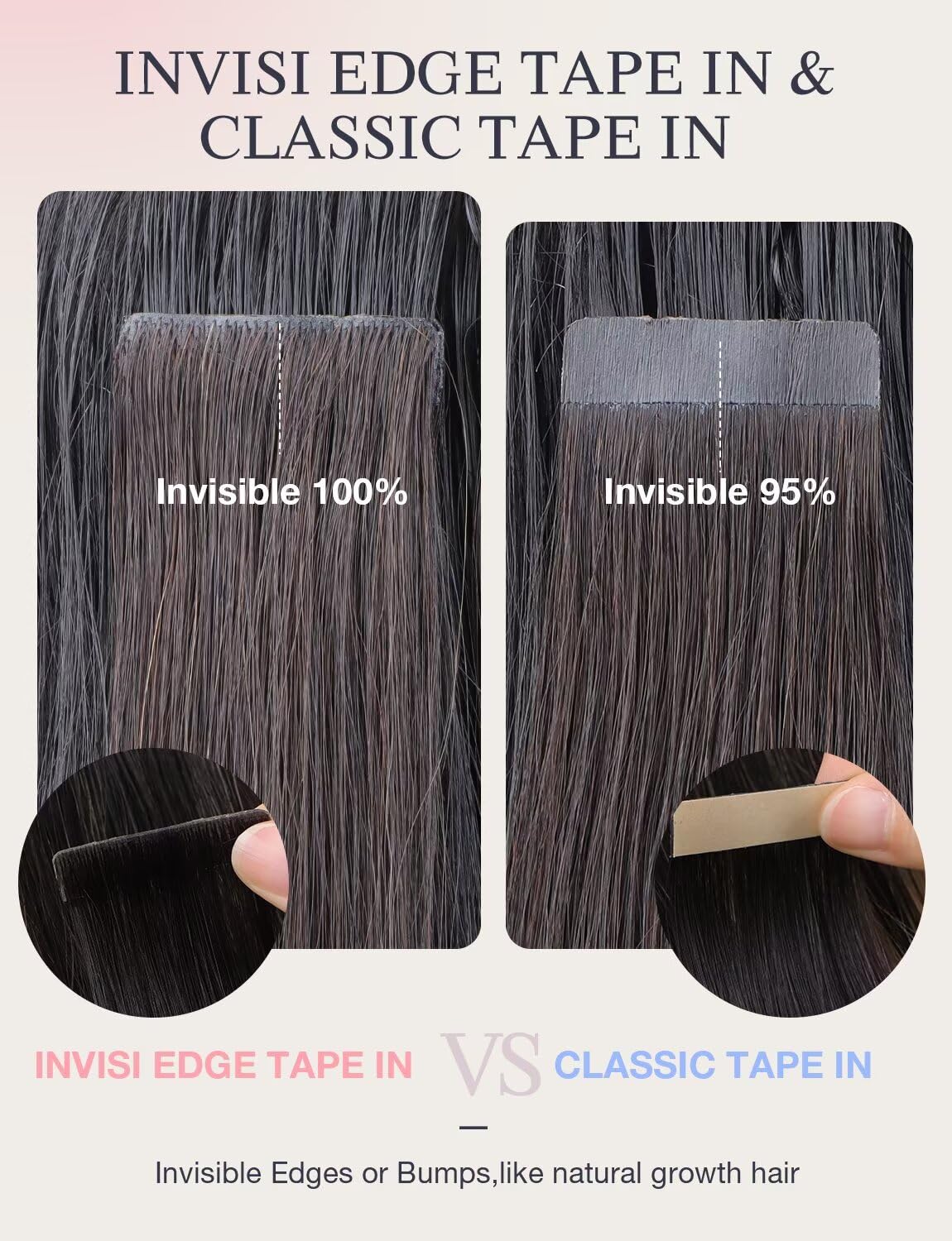 DOORES Tape in Balayage Natural Black to Light Blonde 20 Inch 20pcs 50g Human Hair Extensions Tape in Straight Real Natural — view 186