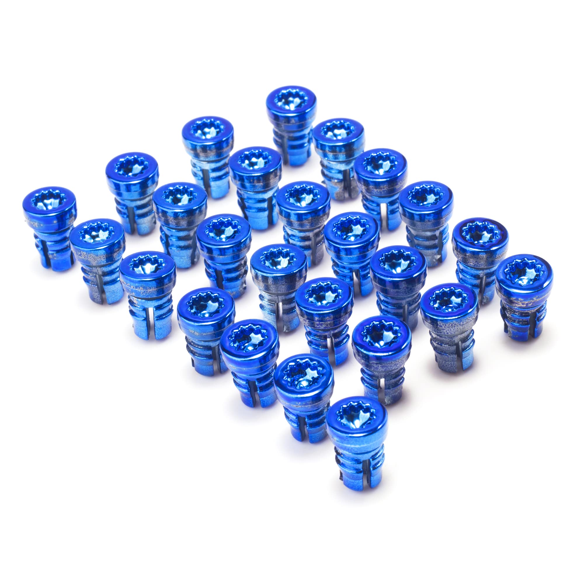 RTRHINOTUNING 7.9mm/0.31in Wheel Rim Lip Rivets Nuts Replacement Rivets, Blue 50pcs
