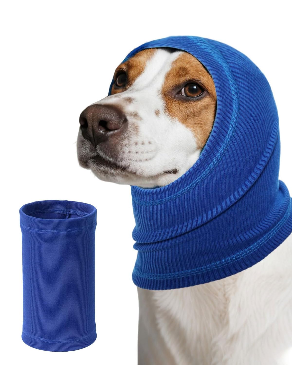1 pezzo Copriorecchie calmanti per cani, protezione dal rumore, sollievo dall'ansia, cancellazione del rumore, per fuochi d'artificio e temporali, aiuto per la toelettatura del cane (blu, M)