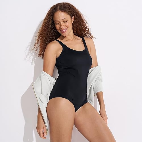 Vista 6 de Lands' End Traje de baño deportivo de una pieza resistente al cloro para mujer