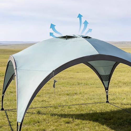 Amazon Basics Événementiel, Abri de Jardin, Abri de Plage, 3,65 x 3,65 m, Vert Clair - 4