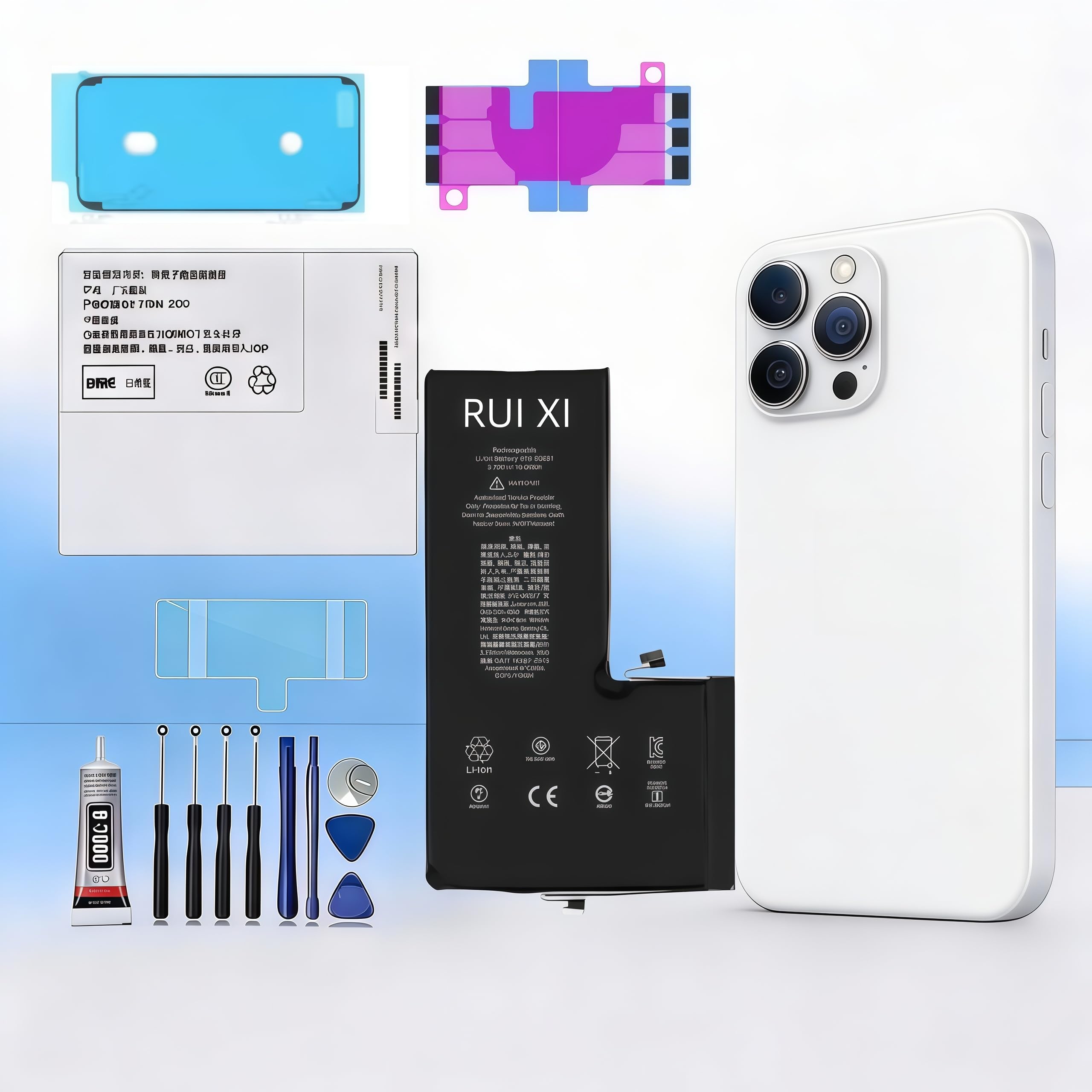 Compatible con iPhone 11/11 Pro/11 Pro Max, pantalla LCD, digitalizador, montaje completo, kit de reparación de pantalla de repuesto, batería + herramientas gratuitas (para 11 baterías)