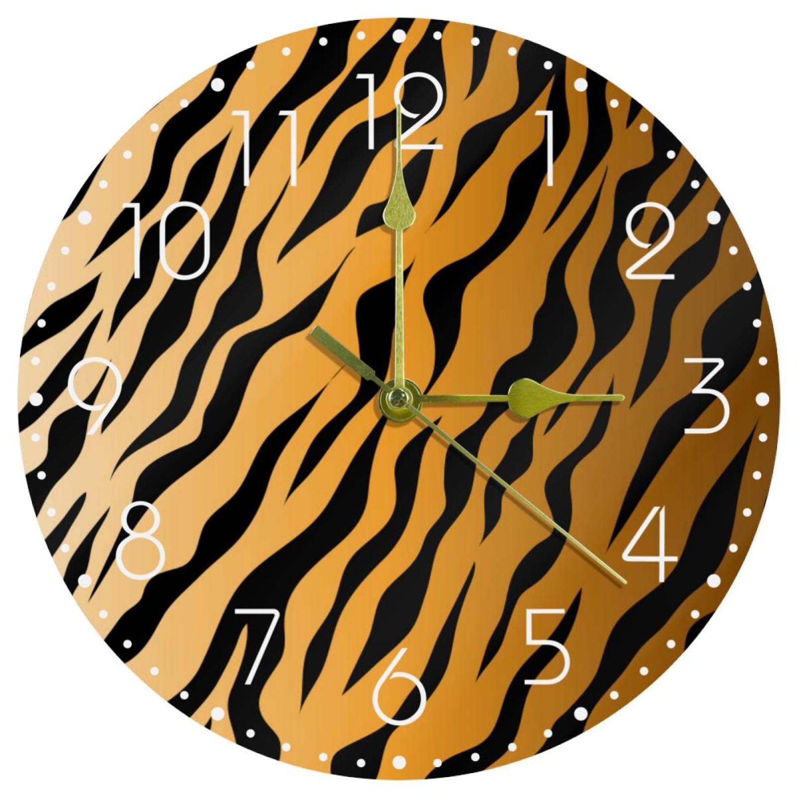 Horloge murale motif tigre pour décorer la salle de classe et la maison