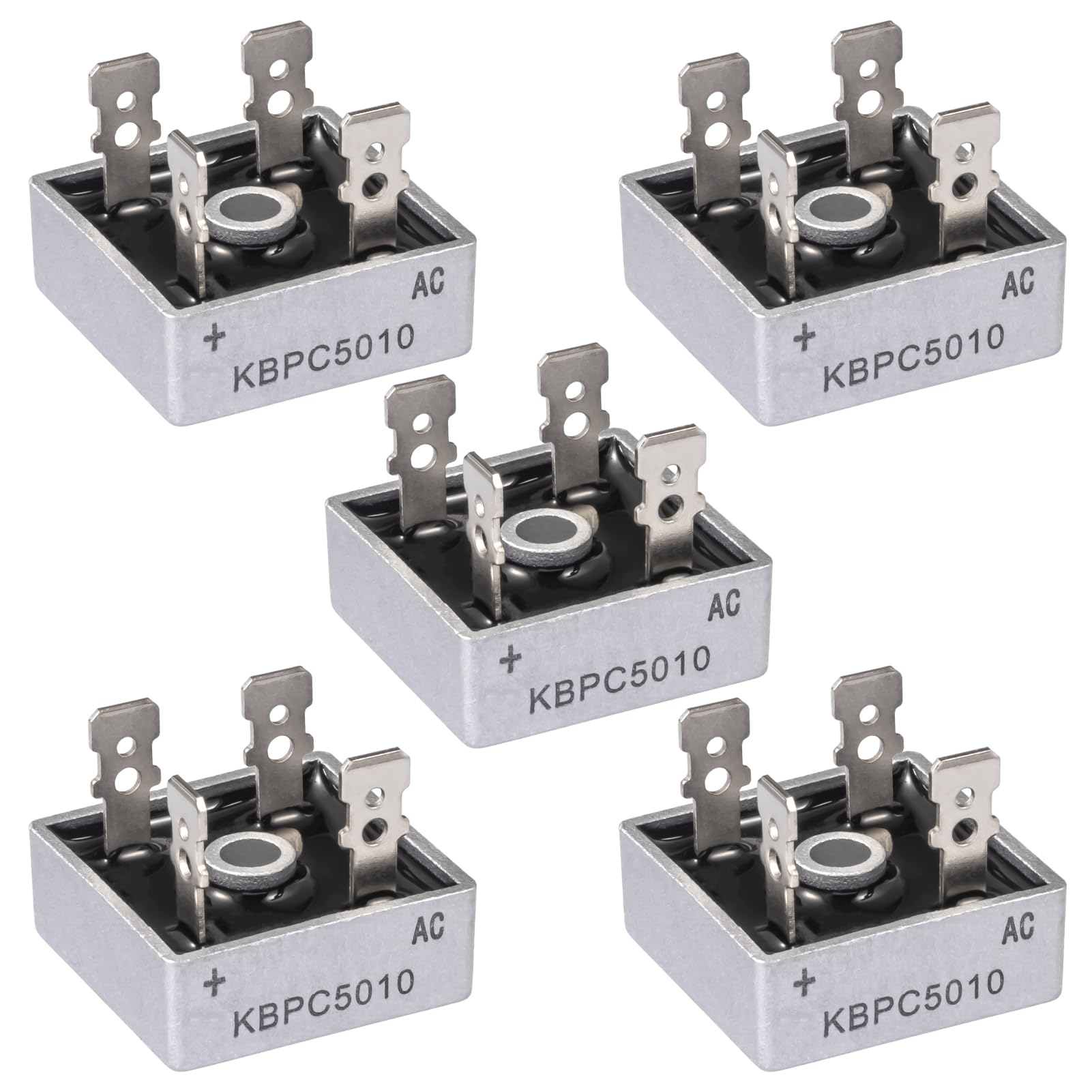 KBPC5010 Bridge Rectifier Diode 50A 1000V KBPC 5010 Electronic Silicon Mini Rectofier Diodes Ac to Dc 50 Amp 1000 Volt (Pack of 5Pcs)
