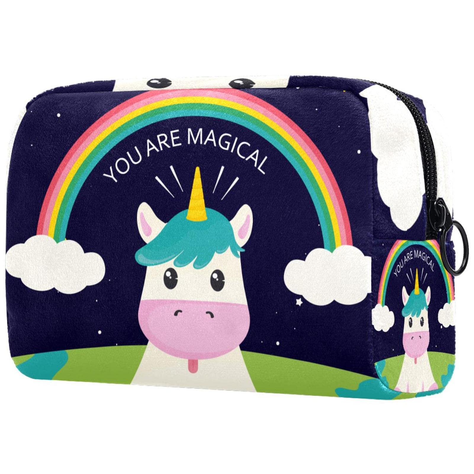 Large Cosmetic Bag Pouch Travel Cosmetic Organizer Cute Unicorn Baby Rainbow You Are Magical