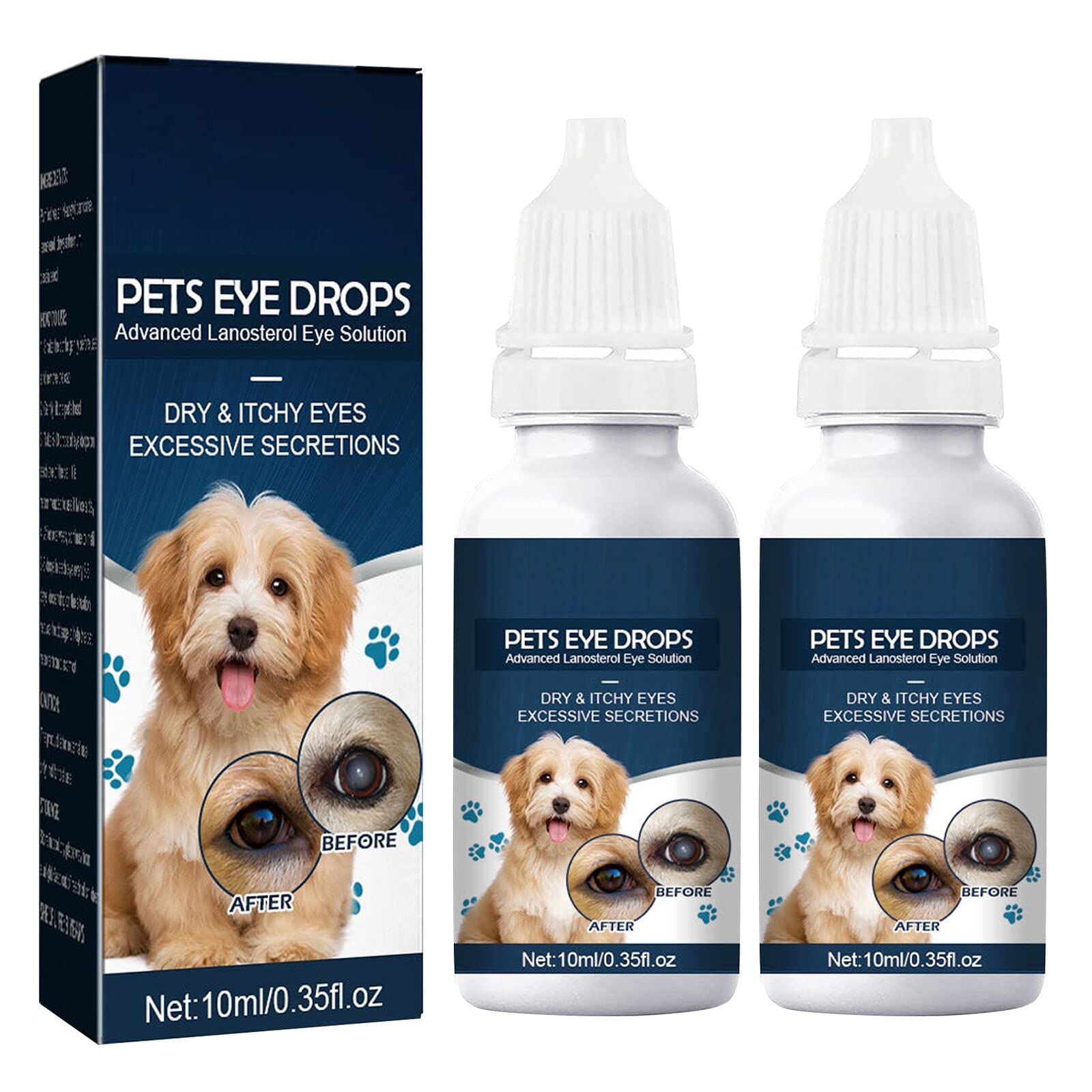 Buy MGDYSS Cataract Drops for Pets, 2 Pcs Safe & Gentle Dog Eye Drops
