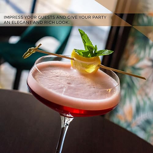 Miniatura 3 de Palillos de bambú para aperitivos de 6 pulgadas de largo para aperitivos, palillos de bambú ecológicos de madera para bebidas, palillos de dientes