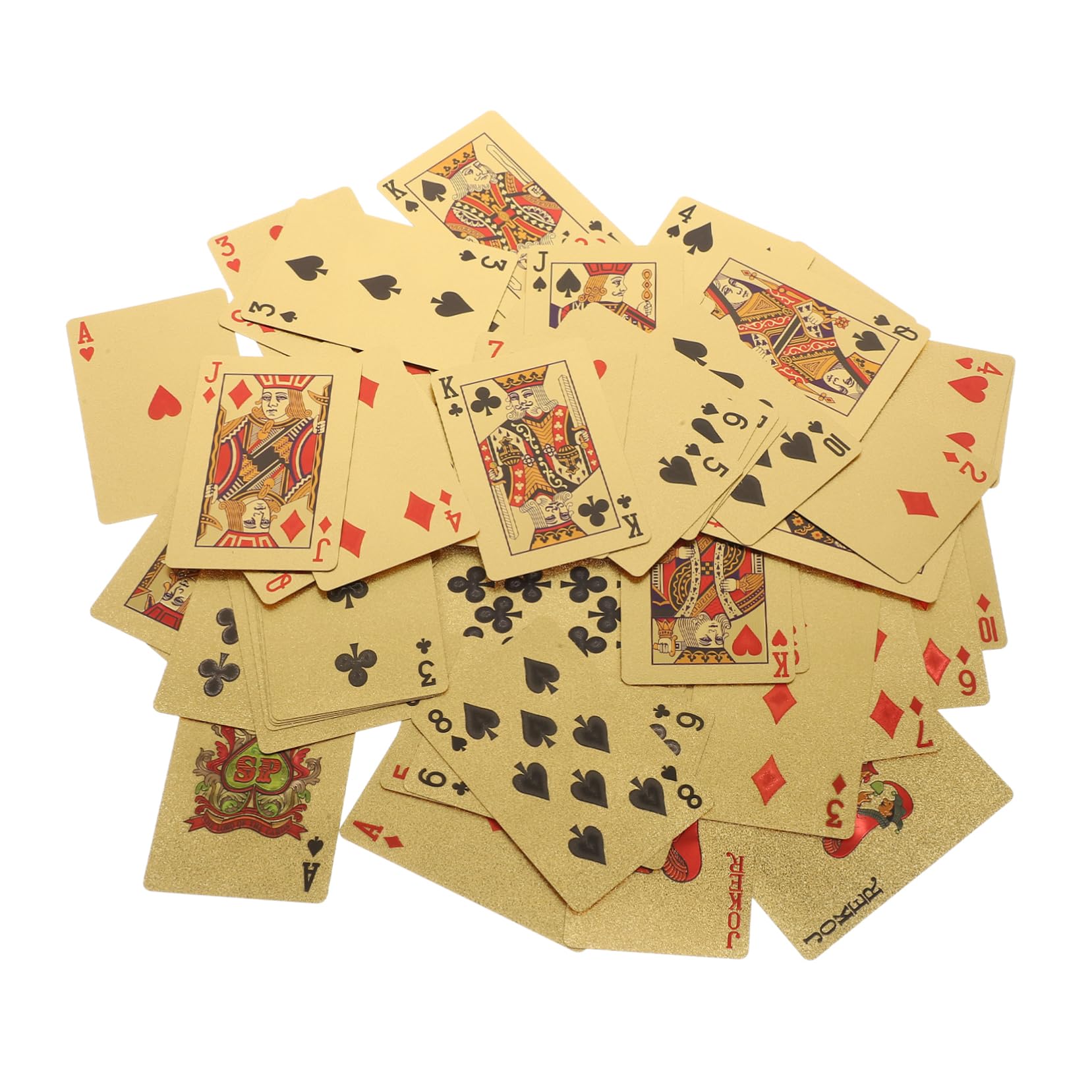Abaodam 5 Cajas Naipes de Papel de Oro Naipes a Prueba de Agua Naipes novedosos Jugando a Las Cartas a Prueba de Agua Juguete Juegos de Cartas de Juegos de Mesa la Mascota