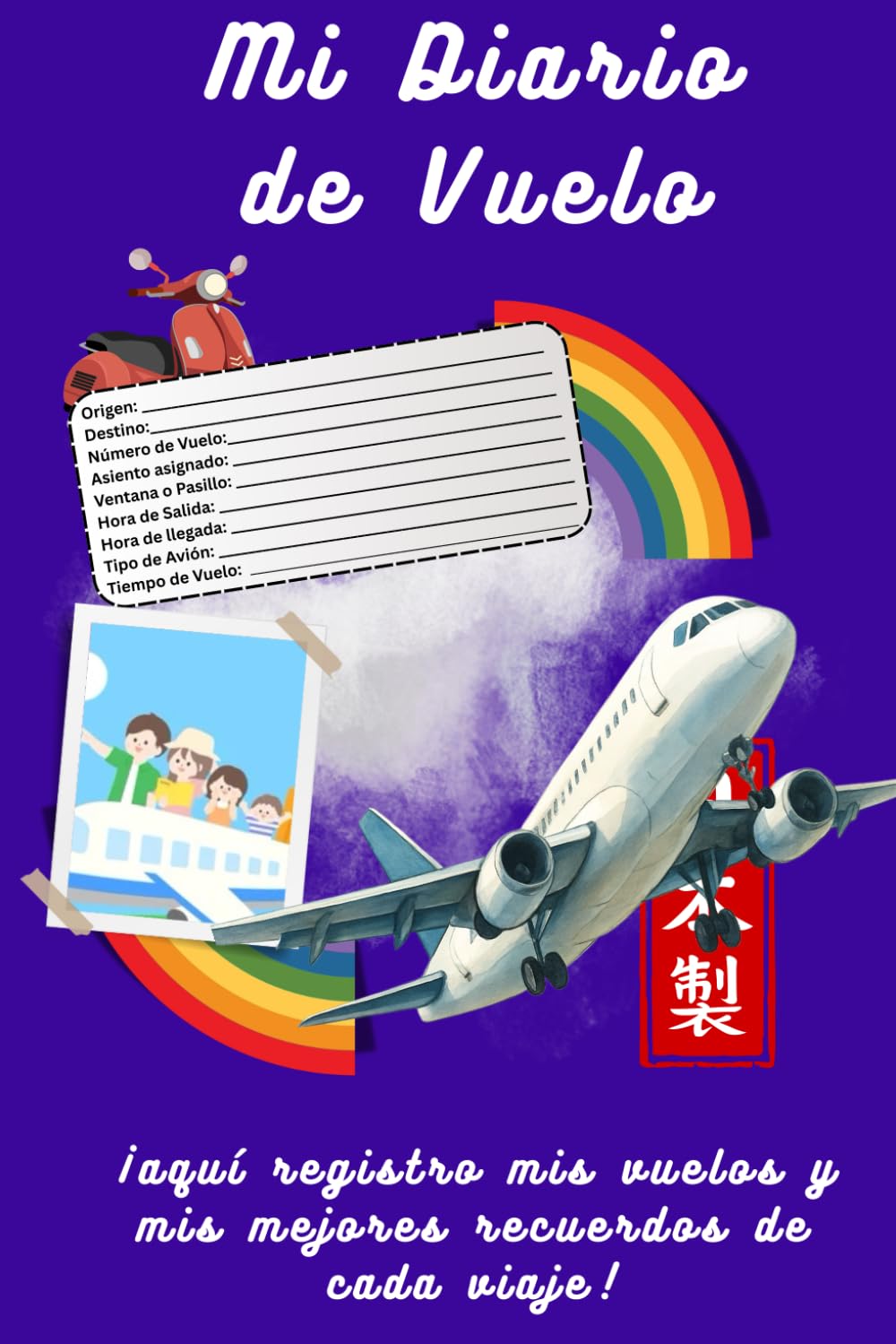 Diario de Vuelo para Niños: Libro de Registro de Vuelos y Aventuras en Avión