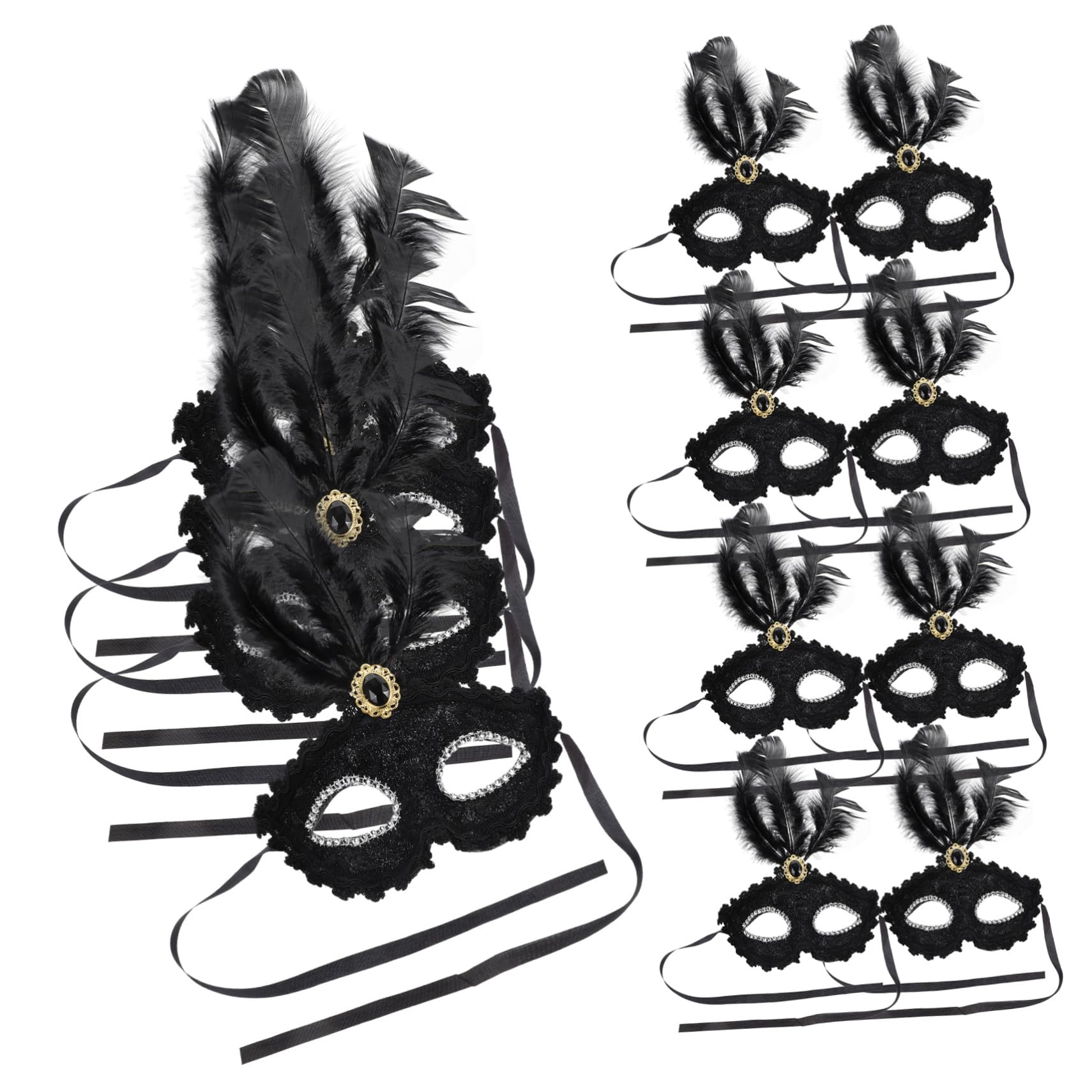 ibasenice 3 Set Di Costumi Decorativi Da Donna in Maschera Per Carnevale E Cosplay Per Donne Di Mezza Età 12 Pezzi * 3
