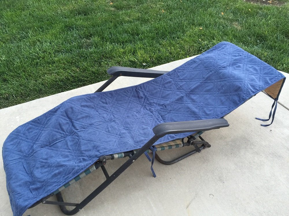 Ofit Quilted Micro Suede Bench Cover Patio Long Chair Cover (17x75