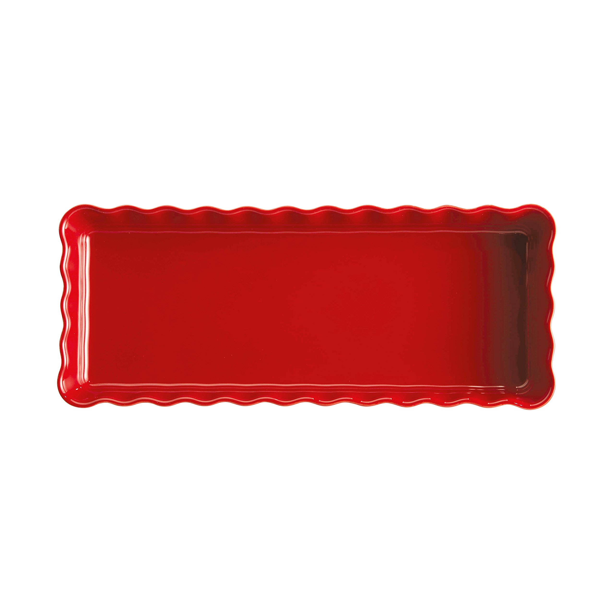 Emile Henry EH346034 Tourtière Rectangulaire Longue, Céramique, Rouge Grand Cru, 36, 5 x 15 x 5 cm