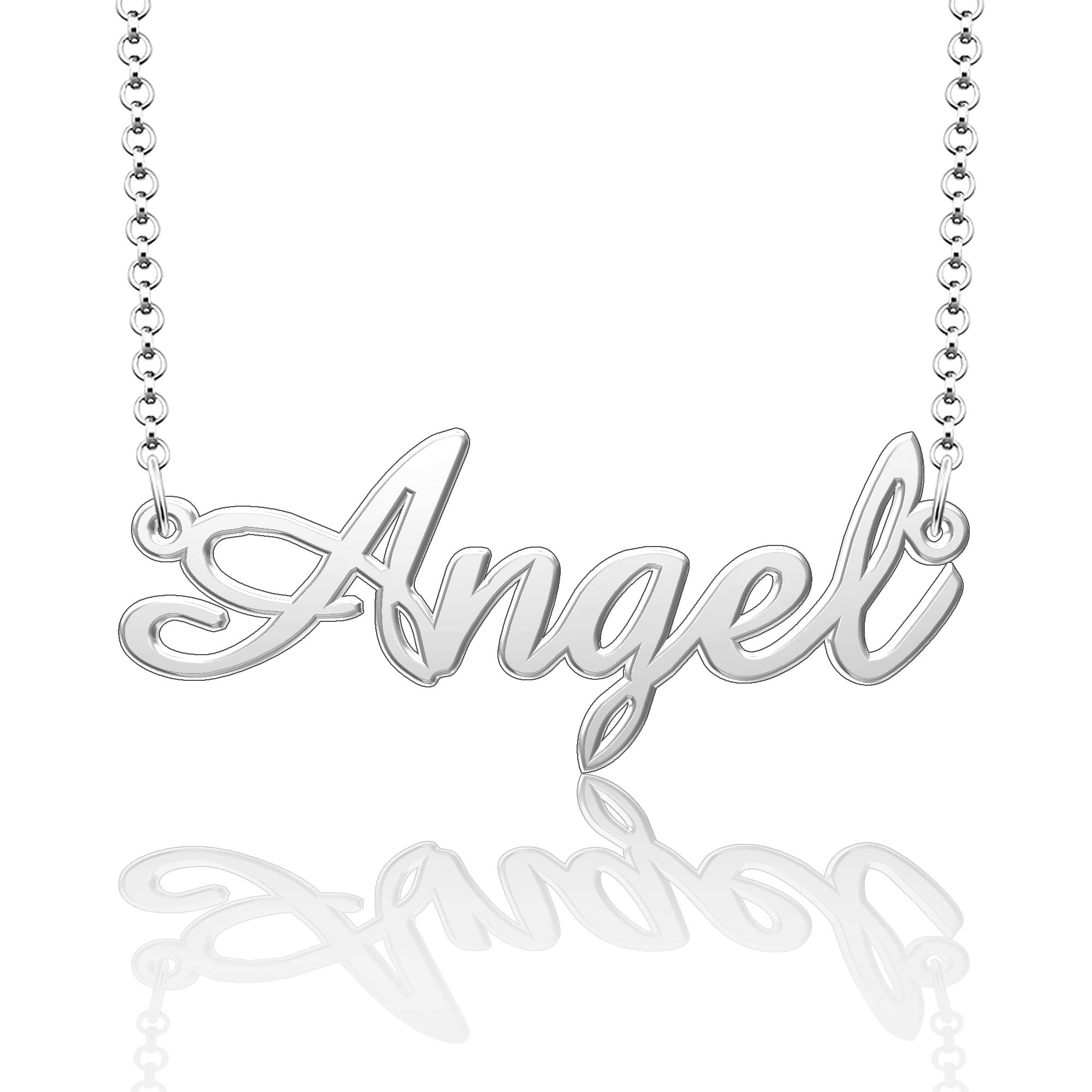 Infinite Memories 925 Sterling Silver Custom Pendant Personalized Name Necklace for Women Men