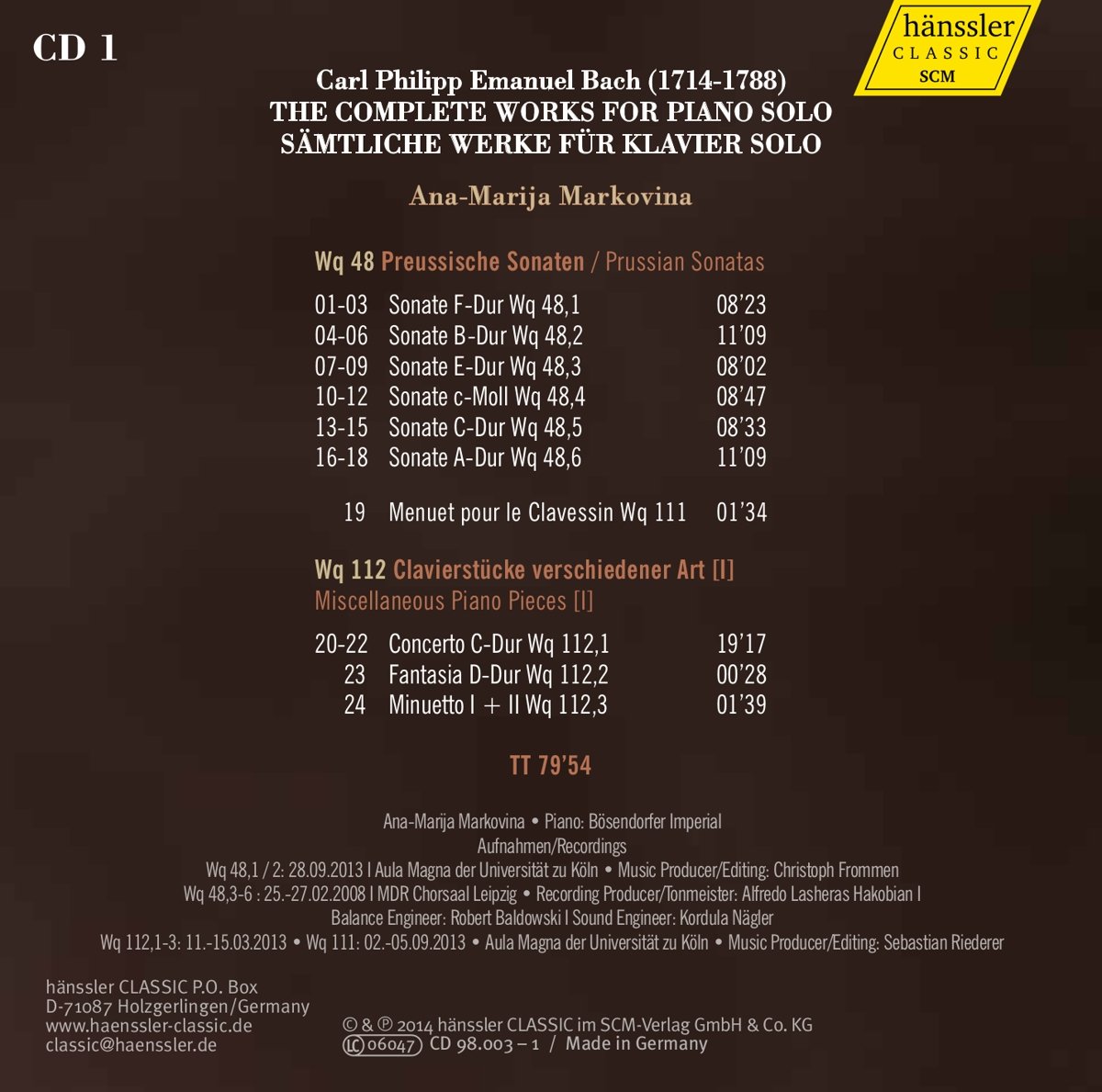 Comp Works For Piano Solo