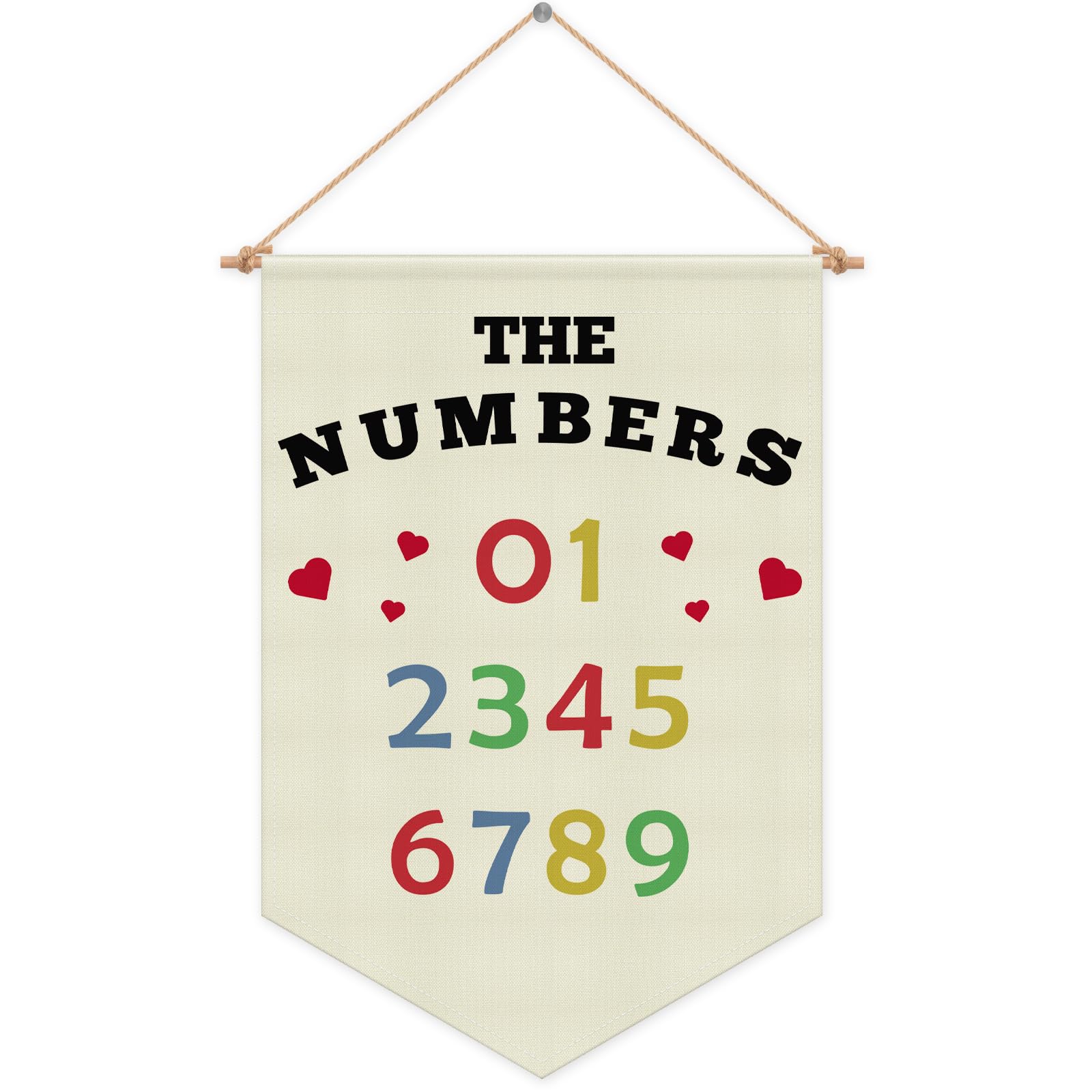 Preschool Learning Wall Decor Hanging Flag Banner Number Educational Poster for Kids Toddlers Classroom Educational Decor for Classroom Nursery Playroom Bedroom Kids Room Christmas Birthday Gifts