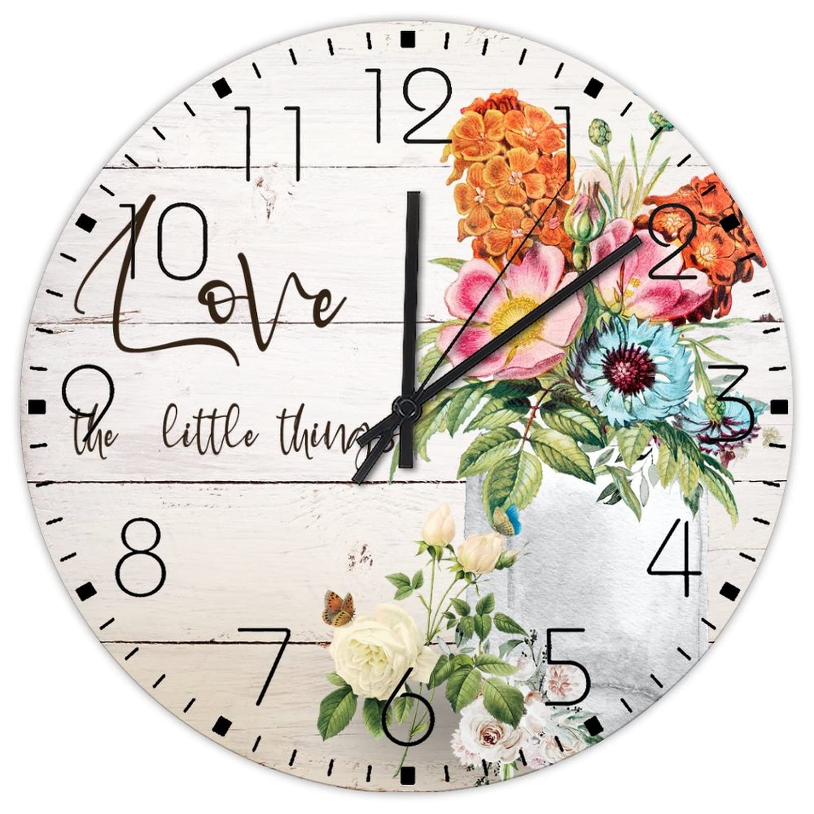 Horloge murale analogique silencieuse en bois pour retrouver le sommeil dans la chambre
