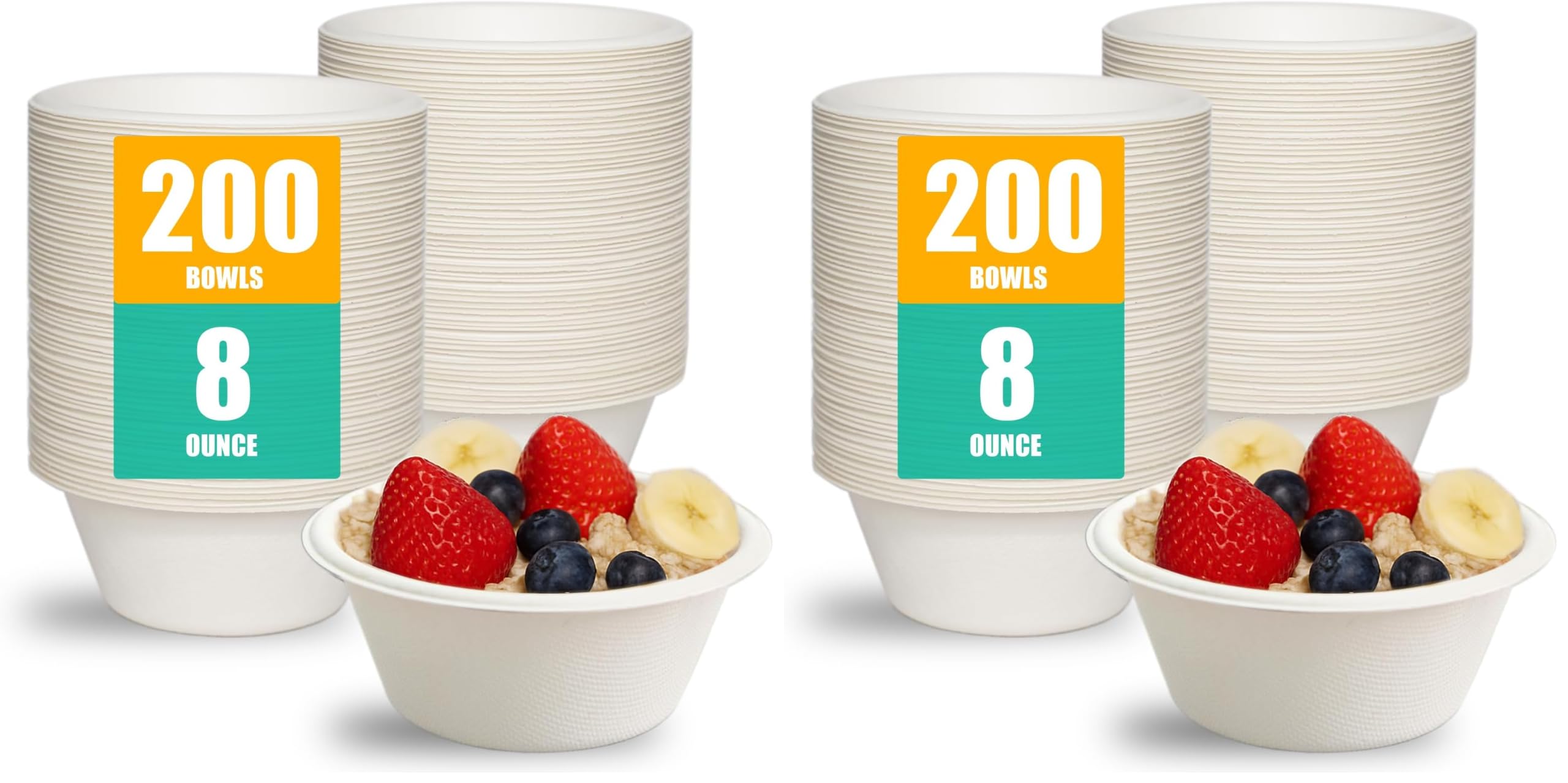 Eco-Friendly Paper Bowls - 200 Count -11