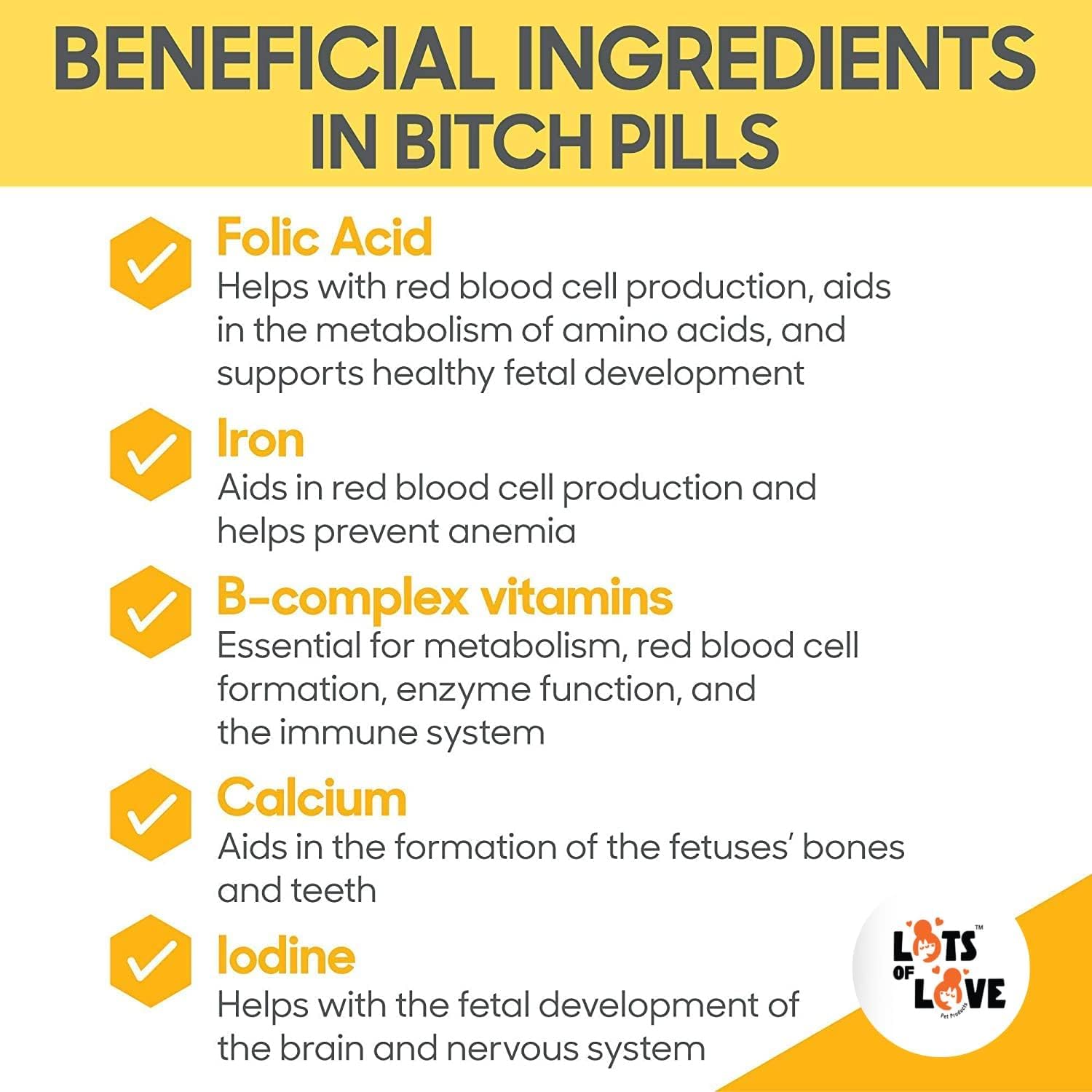 Bitch Pills - Pregnant Dog Prenatal Vitamins - 45 Tablets — Amazon image 2