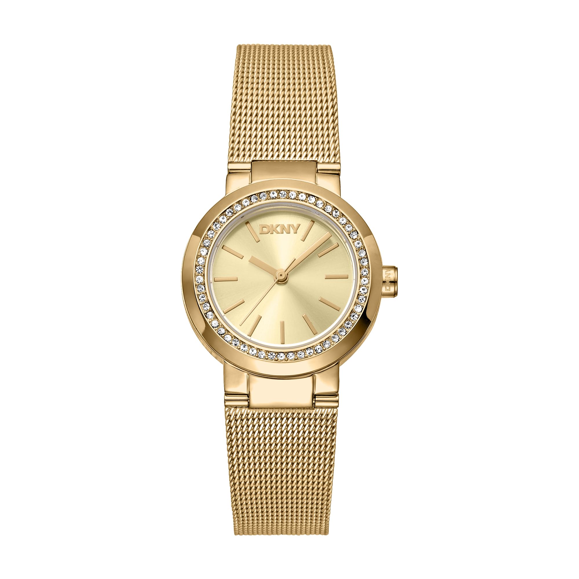 DKNY Eastside Mini Quartz Watch 5 ATM, Gold, Standard Size, Modern
