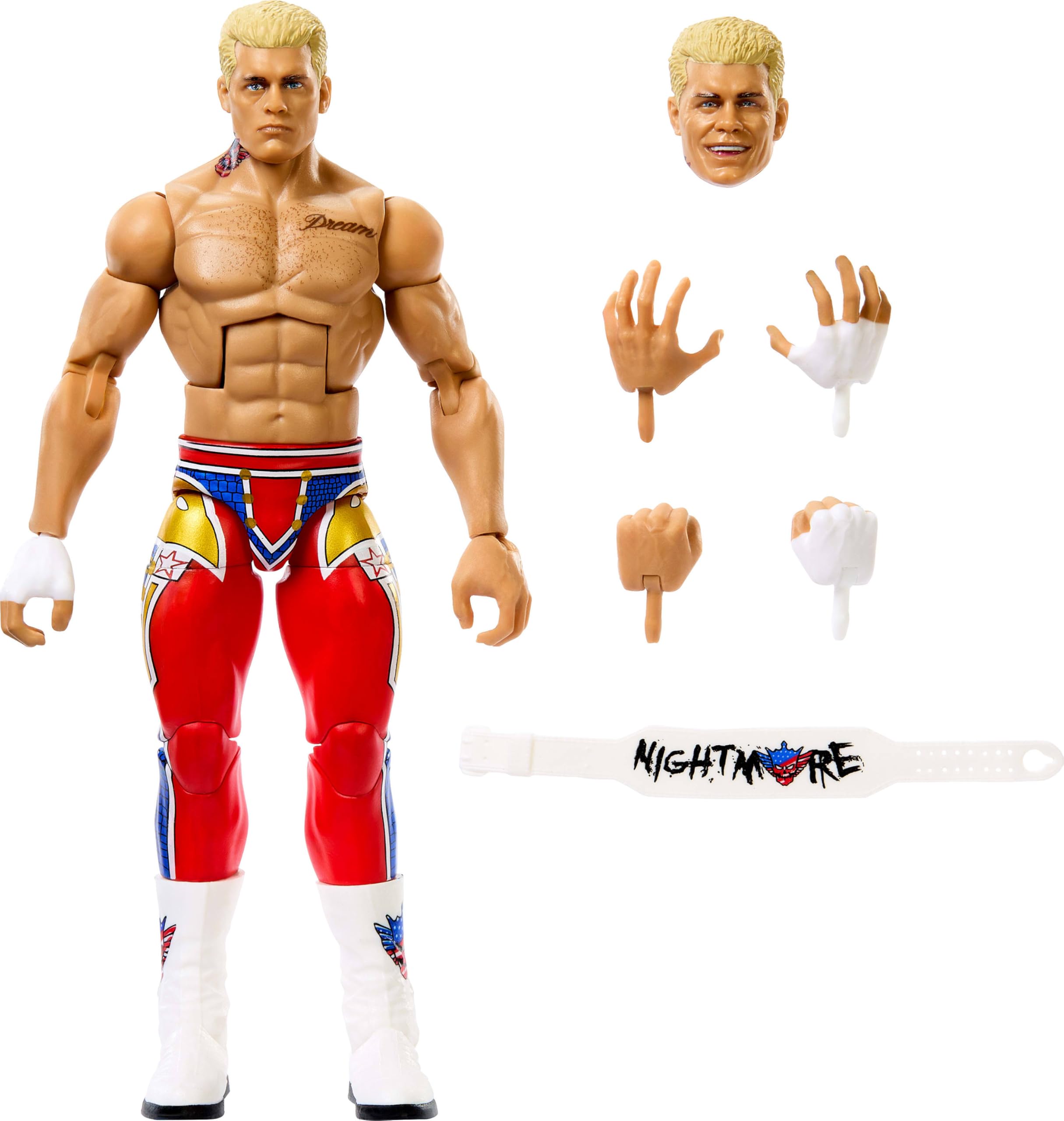 Mattel WWE Elite Collection - Boneco de Cody Rhodes de O Pesadelo