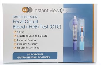 Instant-view Plus Immunochemical Fecal Occult Blood FIT or iFOB Home Test and Stool Test
