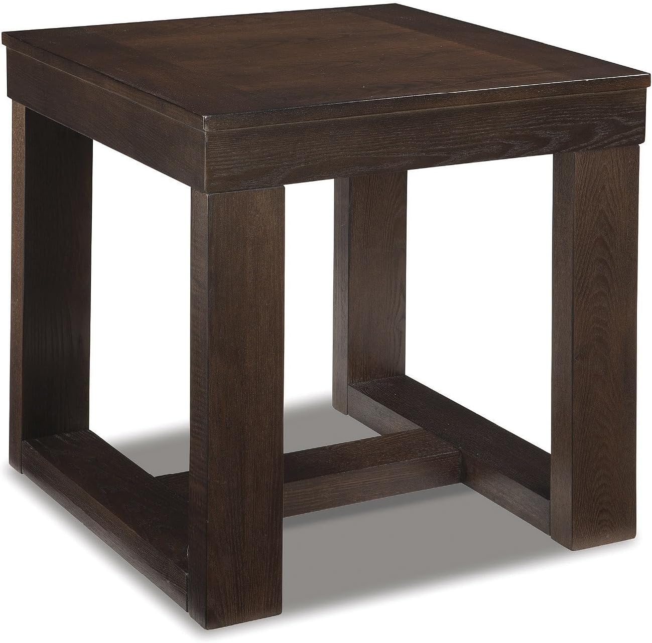 Signature Design by Ashley Watson Classic Oversized Square End Table, Dark Brown