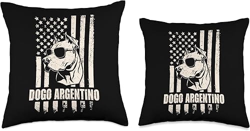 Miniatura 3 de Dogo Argentino Dog Sunglasses Gifts for Men Women Dogo Argentino American Flag USA - Cojín patriótico para amantes de los perros, 18 x 18 pulgadas,