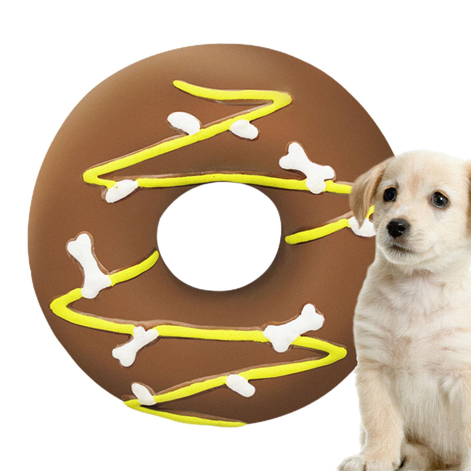 Amazon.co.jp: 犬用 おもちゃ | スクイーカー付き犬ドーナツおもちゃ