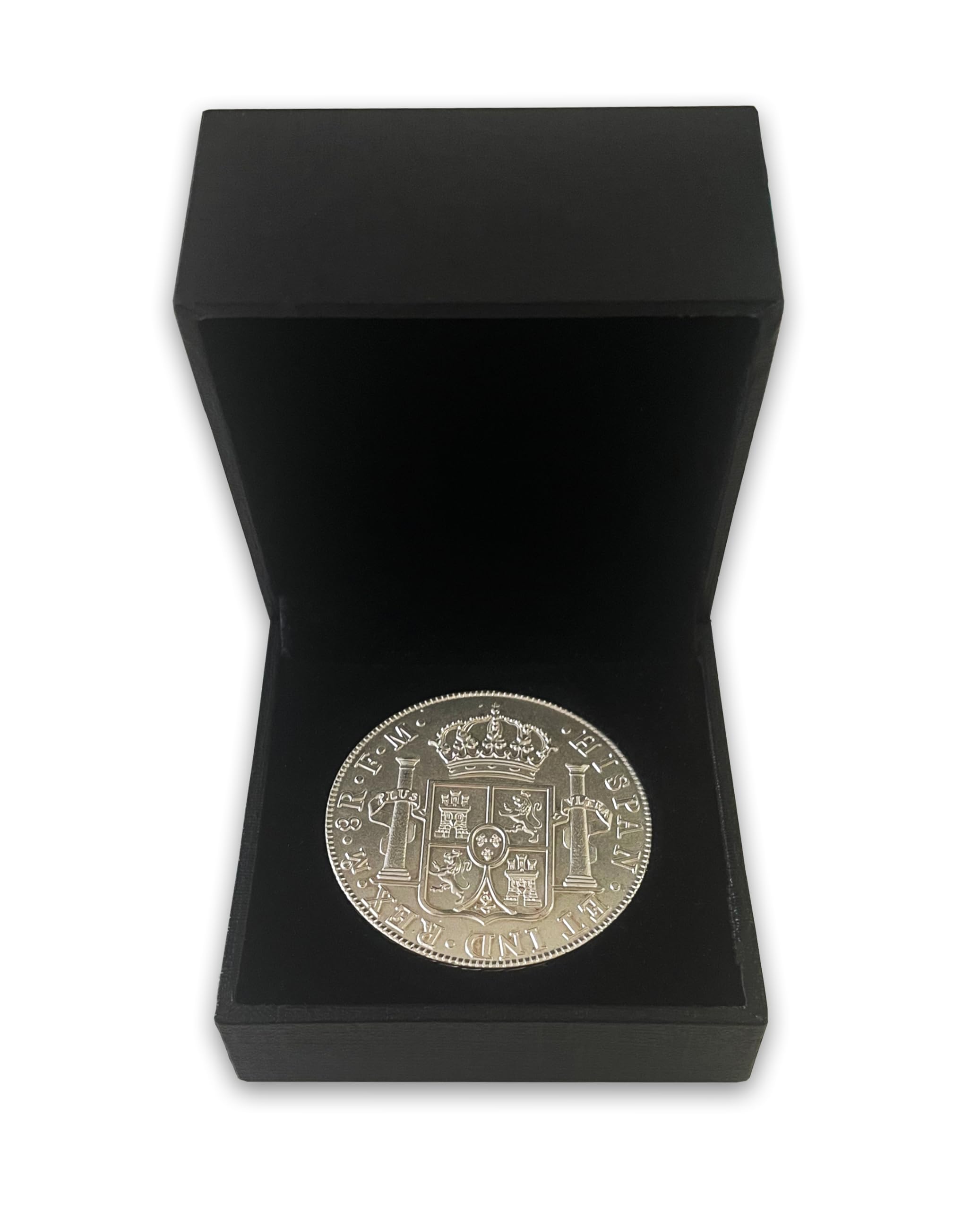 Amazon.com: Authentic Replica 1776 Real de a ocho or Spanish Dollar。  《Original Minted in Ceca de Mexico》。 限量版收藏組。 插入小冊子。 硬幣盒和木製展示。 Historic Book  Signed by Author (英文版) : Plaza Janés: 藝術古董收藏