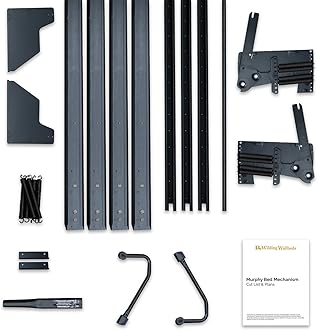 Murphy Bed Mechanism Kit Vertical Wall Bed, DIY Frame Hardware for Folding Cabinet, Easy to Build Hidden Bed (Twin)