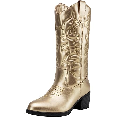 Vepose Women's 9801 Cowboy Knee High Cowgirl Boots for Women