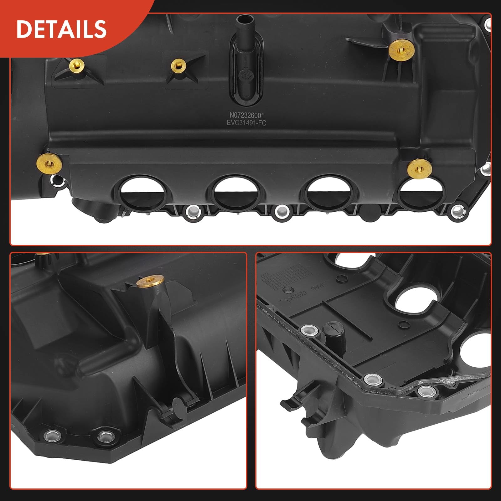 Frankberg Coperchio testata Cilindro Coperchio valvole Benzina Compatibile con Twingo II CN0 1.2L Clio IV BH 1.2L S.a.n.d.e.r.o II 1.2L Clio III BR0/1 CR0/1 1.2L Twingo I C06 1.2L Replace# 8200331491