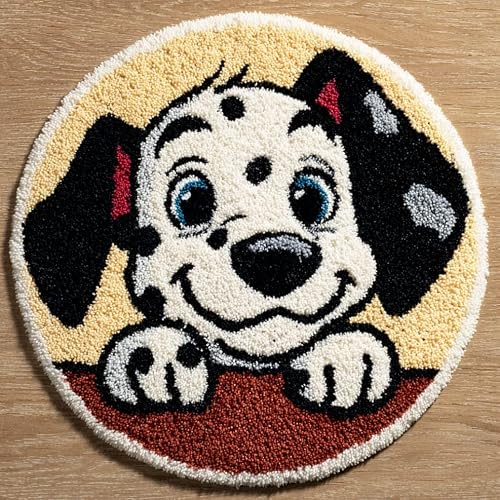 Wallustrioaw F Round Latch Hook Rug Kits Animal Or Adults And Starter 50*50Cm
