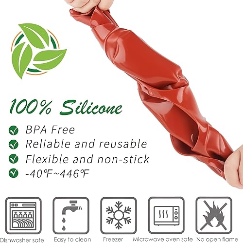 Miniatura 3 de Ocmoiy Molde de silicona para huevos de 4 pulgadas para sándwiches de desayuno, paquete de 2 moldes antiadherentes de silicona para panecillos de