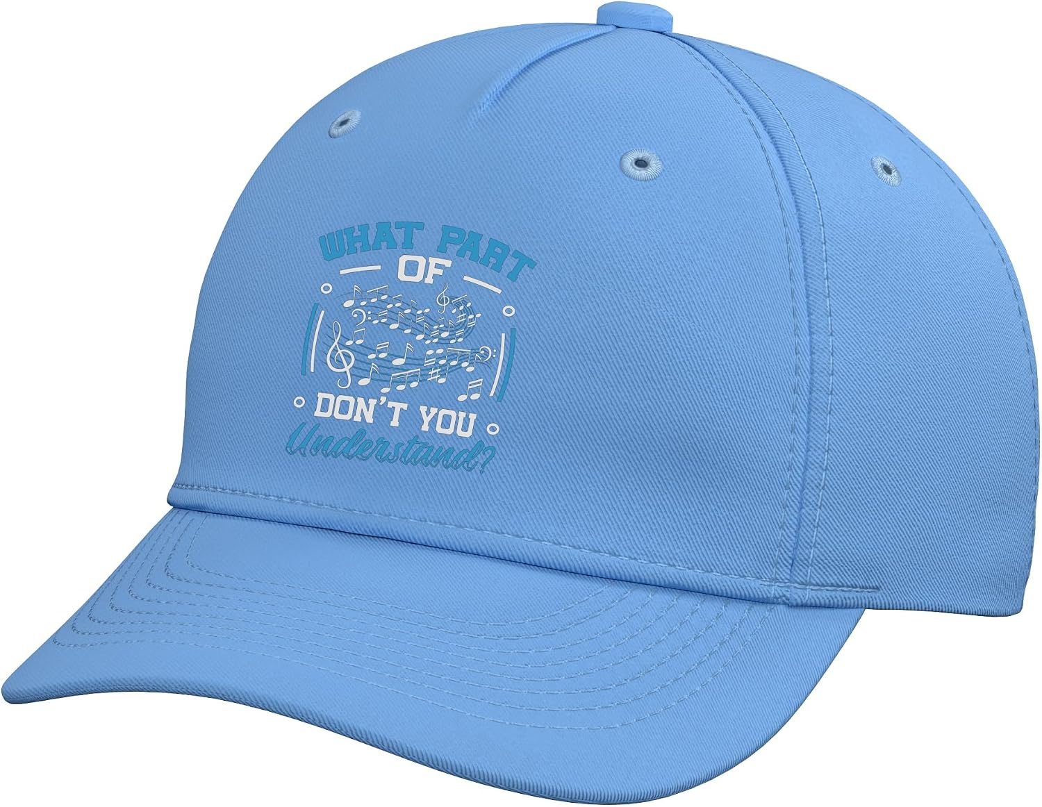 Funny Music Teacher Music Notes Saying Adjustable Baseball Hat