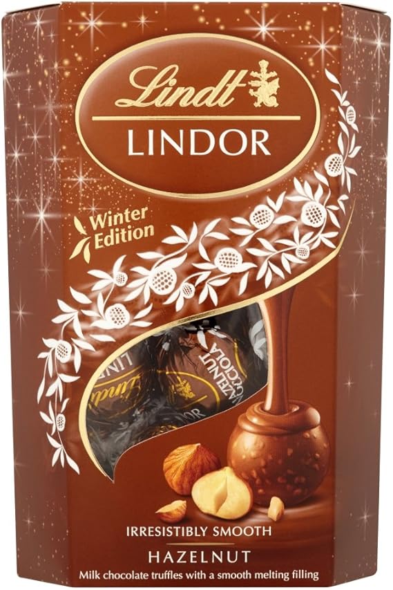 Lindt Lindor Hazelnut Milk Chocolate Truffles Box Approx 16 truffles