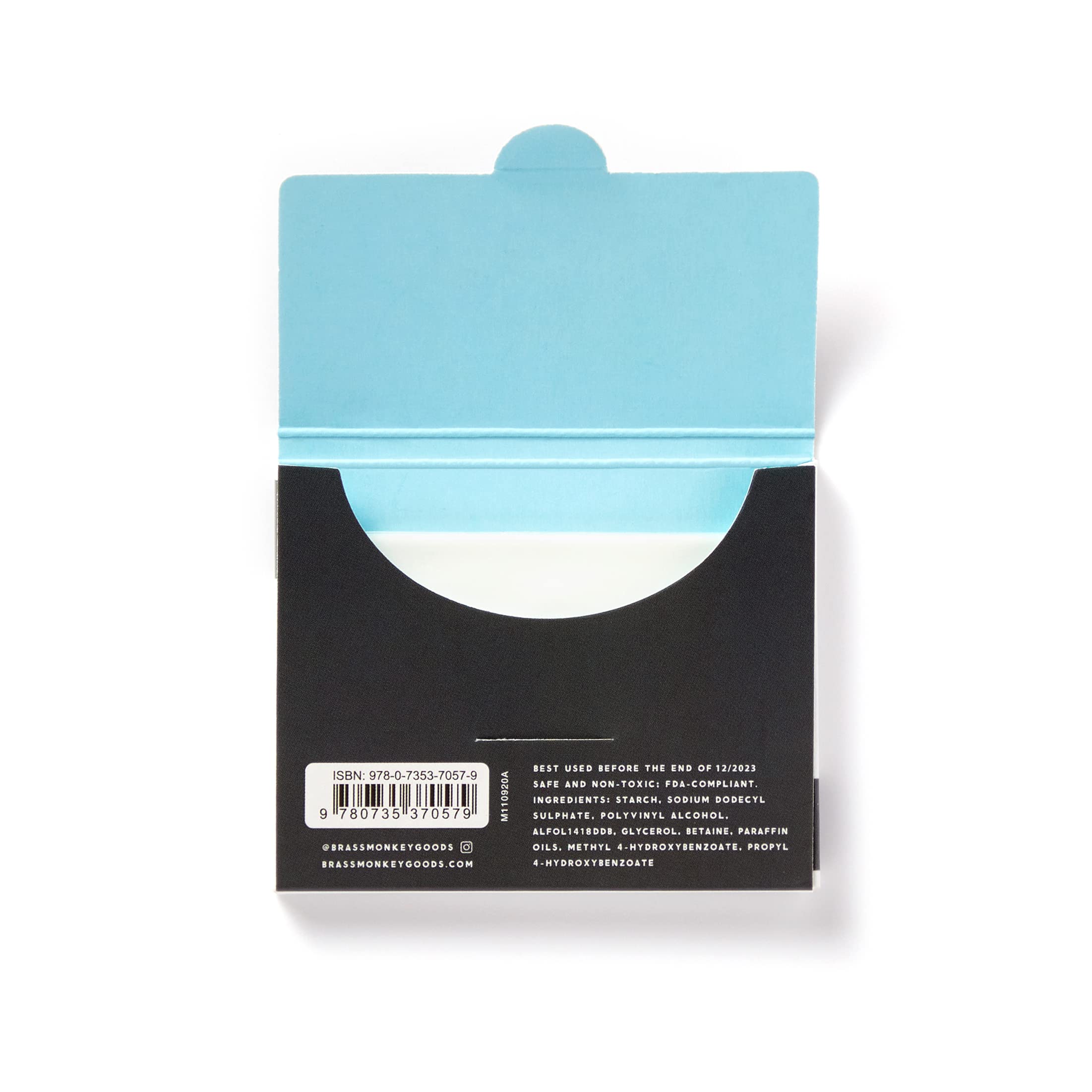 Brass Monkey Probably Sober Soap Sheets, 1 Package (30 Unscented Sheets) – Convenient Biodegradable Hand Soap Sheets for On the Go – Features Funny Artwork – Pack Measures 3.375” x 2.625” x .1875